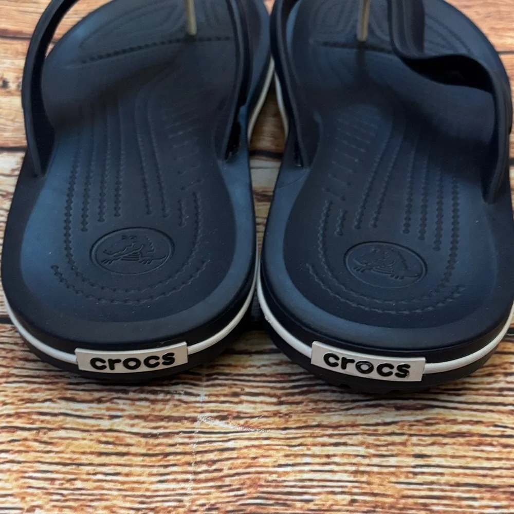 Men's‎ CROCS Navy Blue Flip-Flops - Size 12